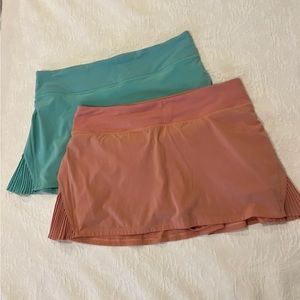 Bundle of Lululemon Play off the Pleats Skirts Size 10